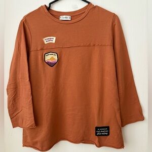 Pull&Bear Camel shirt with patches